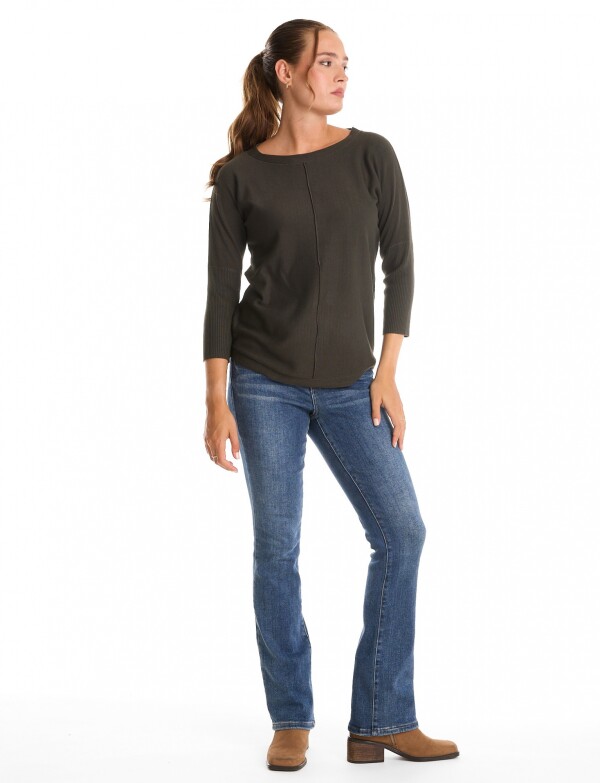 Buzo Espalda Botones VERDE OSCURO