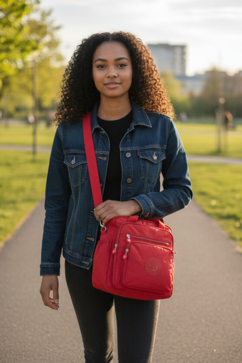 Bolso mochila y morral Rojo