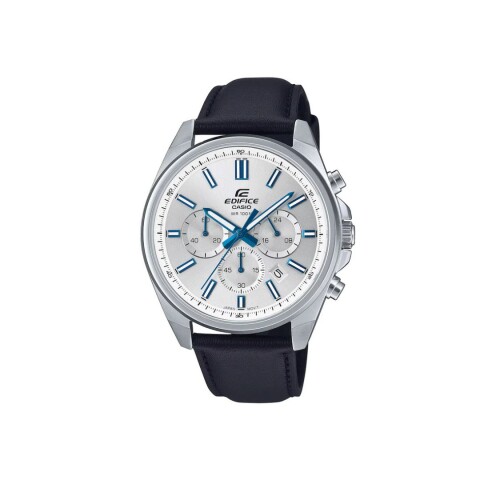 Reloj Casio Edifice EFV650L 7AVUDF para hombre en cuero Plateado