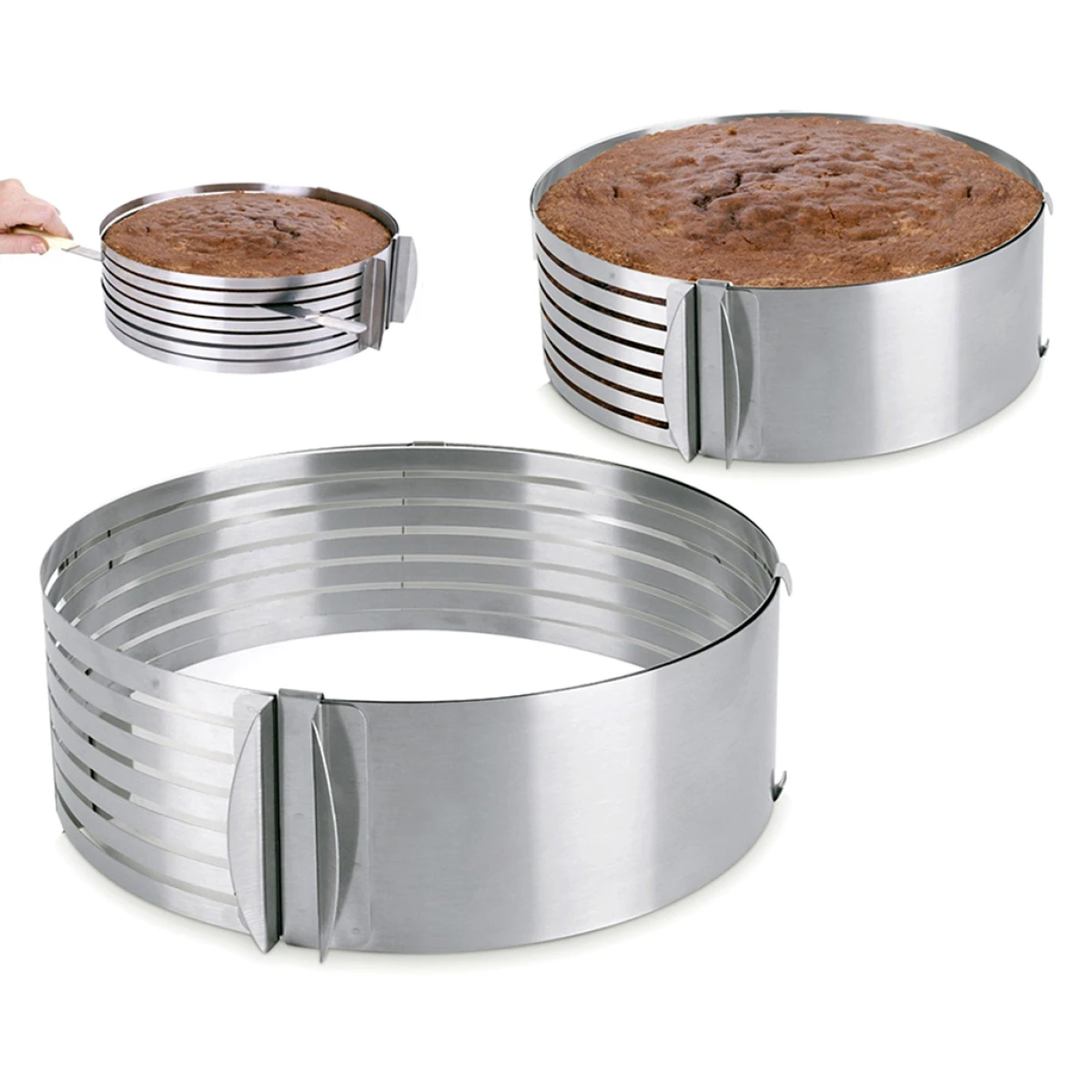 MOLDE AJUSTABLE P/ CORTAR TORTA D24/D30CM 