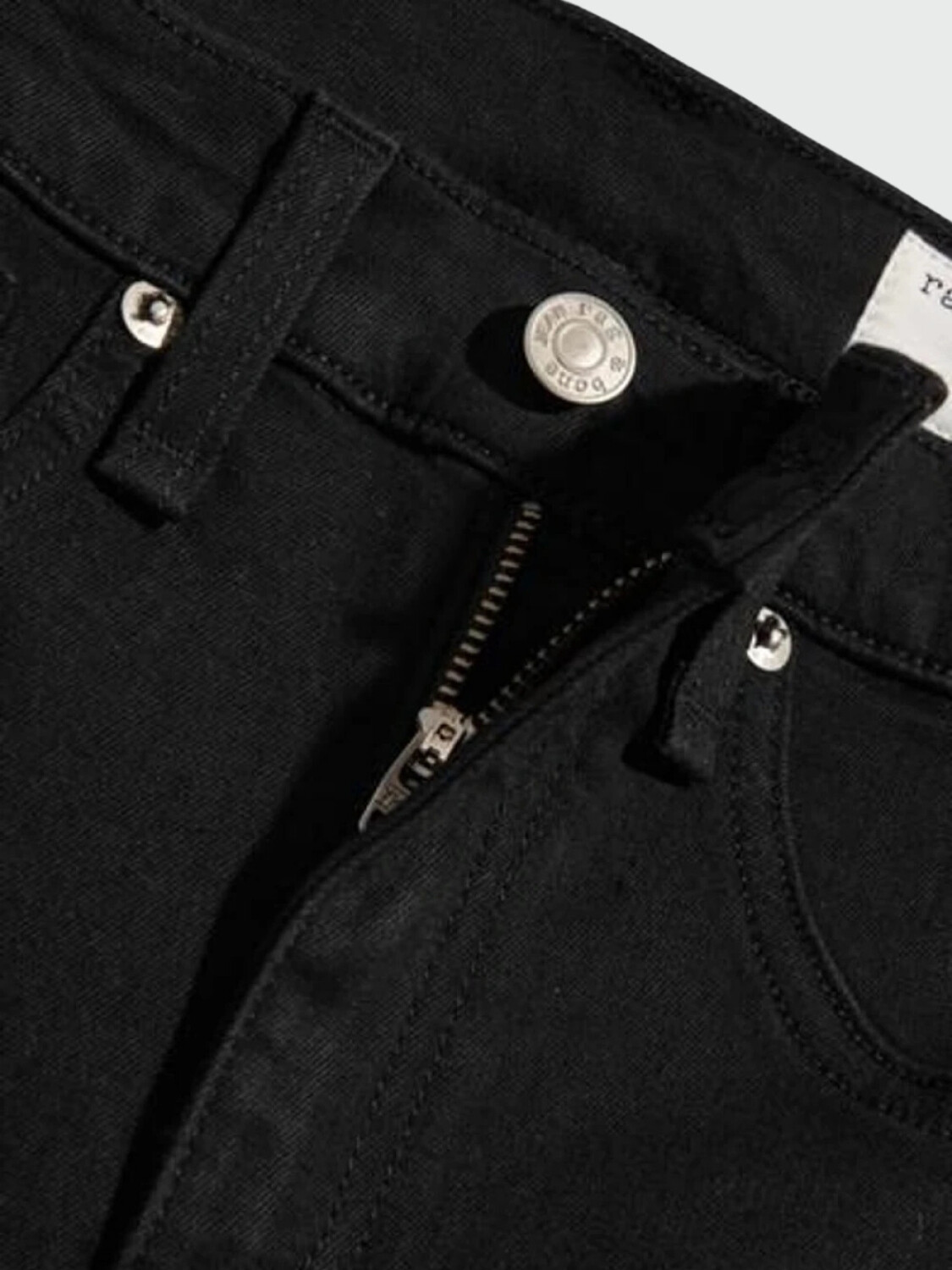 Jean skinny elastizado con bolsillos, Black Negro