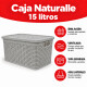 Set x4 Caja simil ratán 15 lts CAPPUCCINO