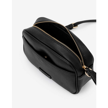 Bandolera Con Bolsillo Delantero Negro