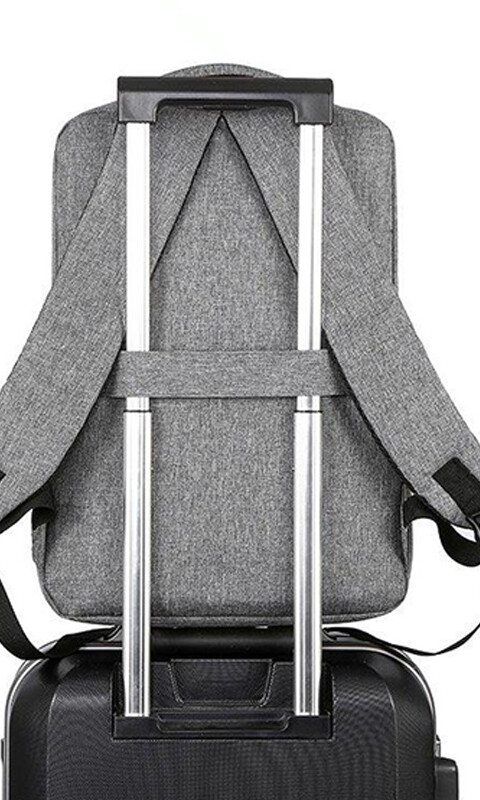 MOCHILA CHICAGO TRIBUNE GRIS