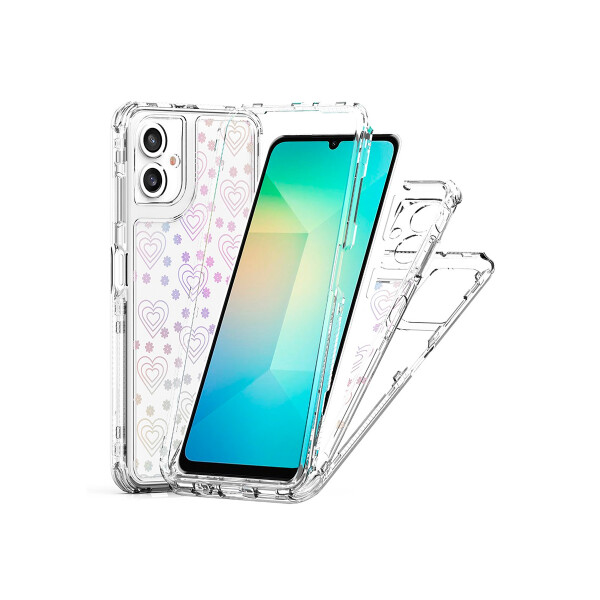 Protector para Samsung Galaxy A06 transaprente diseño corazones Protector Para Samsung Galaxy A06 Transaprente Diseño Corazones