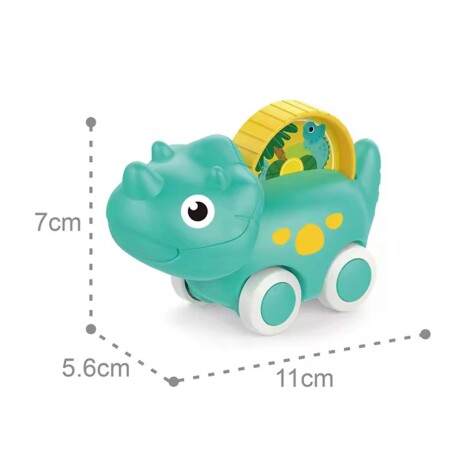Dinocar Autito Dinosaurio Rodante Auto Plástico Bebé Huanger Verde