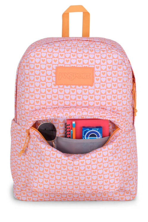 MOCHILA JANSPORT SUPERBREAK HYPED HEARTS PINK