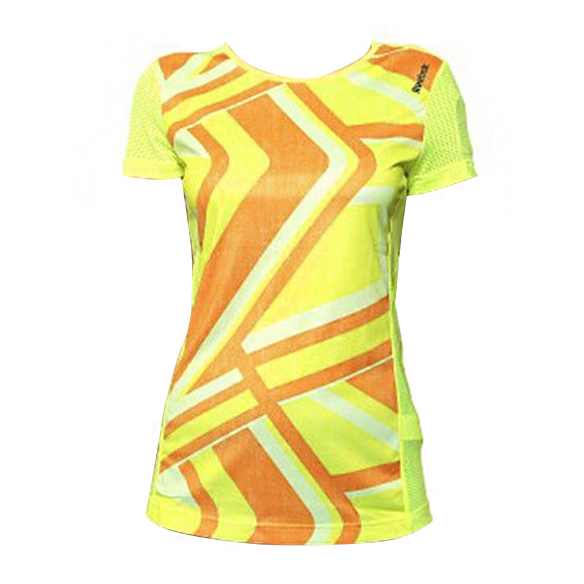Remera Reebok Para Mujer Deportiva Re Ss Tee Strp Running - Amarillo 