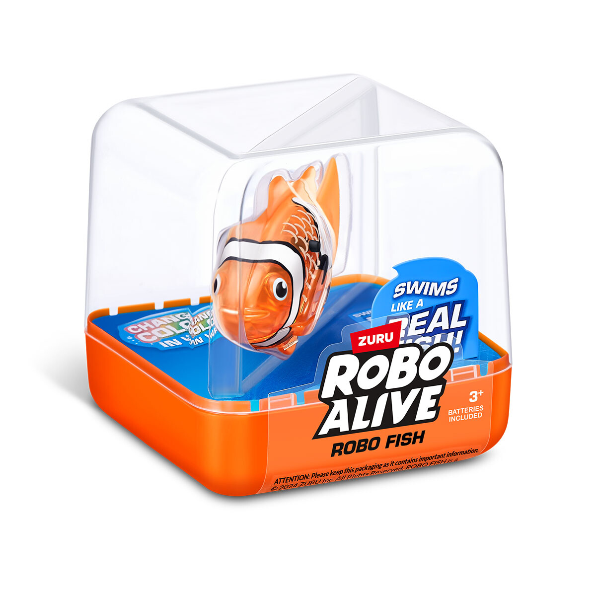 Pez Robótico Nadador Robo Fish Series 3 de Robo Alive - Anaranjado 