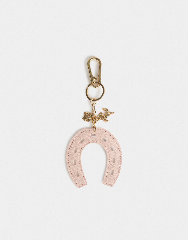 Llavero PU Llavero Y Charm De Herradura De Pu - Rosa Claro