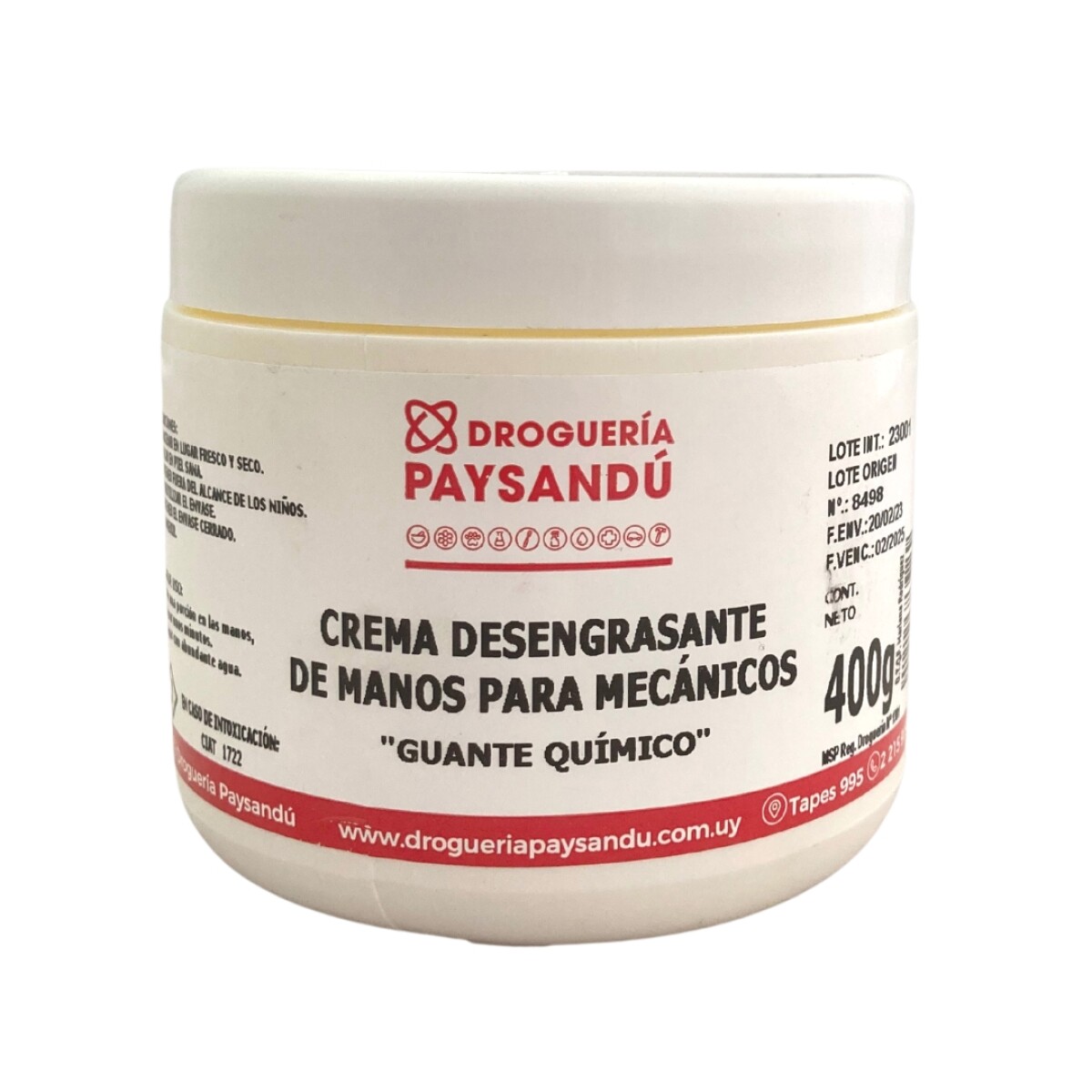 Crema desengrasante de manos para mecánicos 
