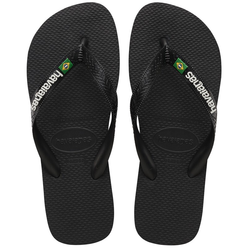 Ojotas Havaianas Brasil Logo Negro