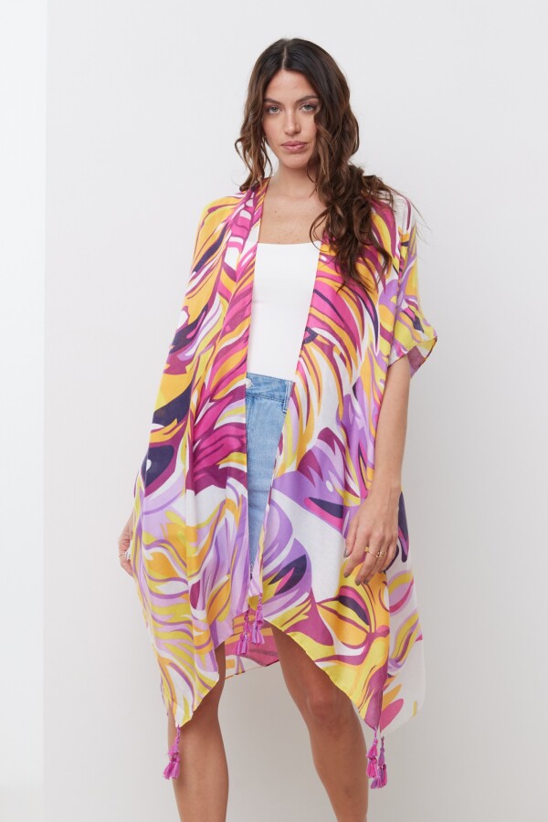 Kimono Swirl FUCSIA/MULTI
