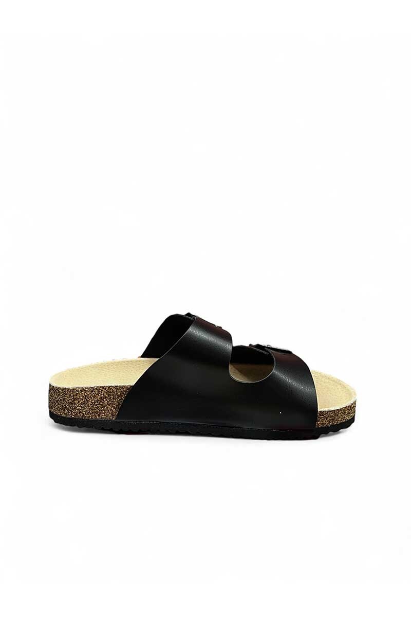 Sandalia Bettina BT103 dos hebillas Negro