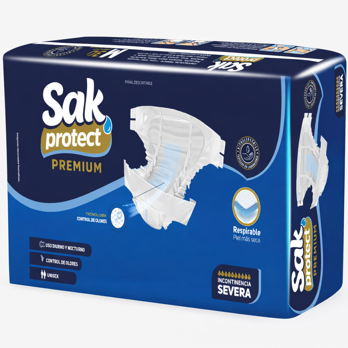 Pañal premium Sak M - 30 unidades 