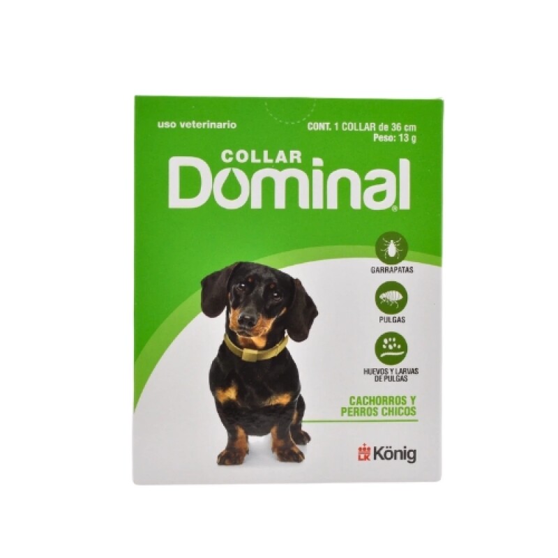 DOMINAL COLLAR ANTIPULGAS Y GARRAPATAS PERROS CACHORROS O PEQUEÑOS