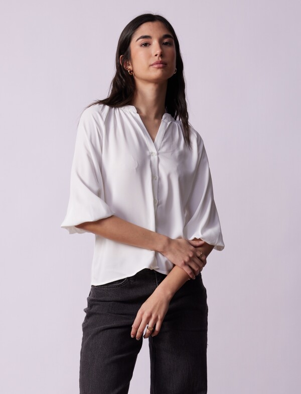 Blusa Botones BLANCO