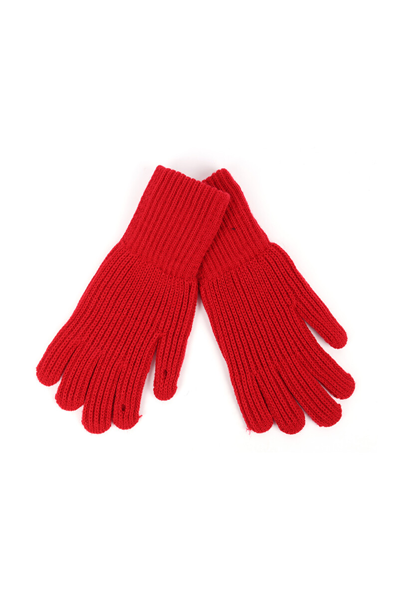 Guantes de punto tejido - Rojo 