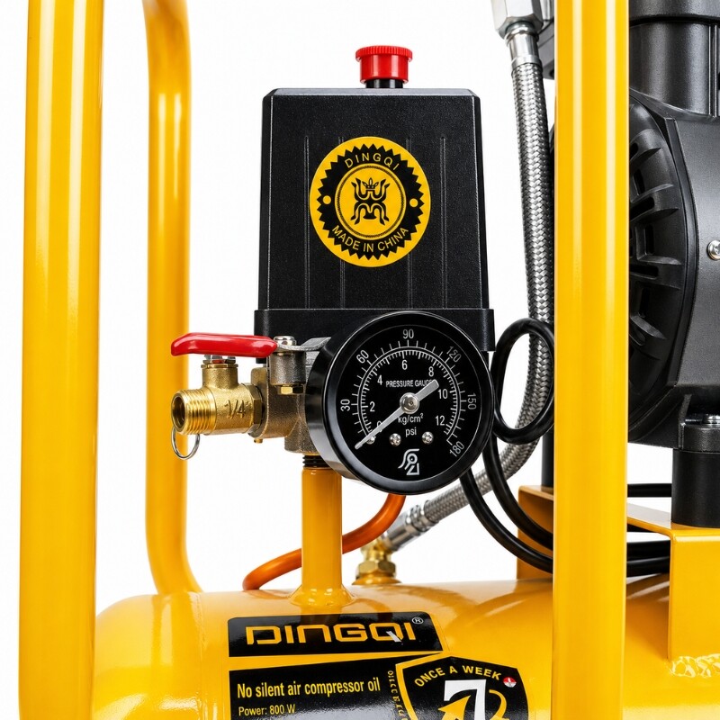 DINGQI COMPRESOR SILENCIOSO SIN ACEITE 24 LITROS 1HP Dingqi Compresor Silencioso Sin Aceite 24 Litros 1hp