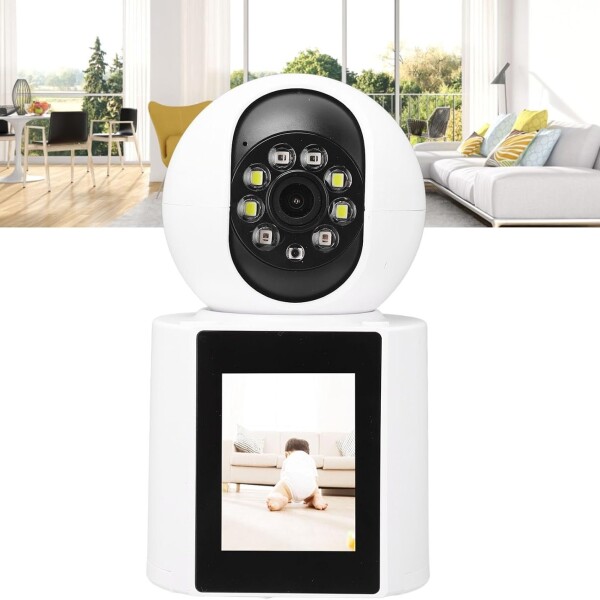 Camara Seguridad Baby Call Monitor Botón Videollamada Audio® Variante Color Blanco