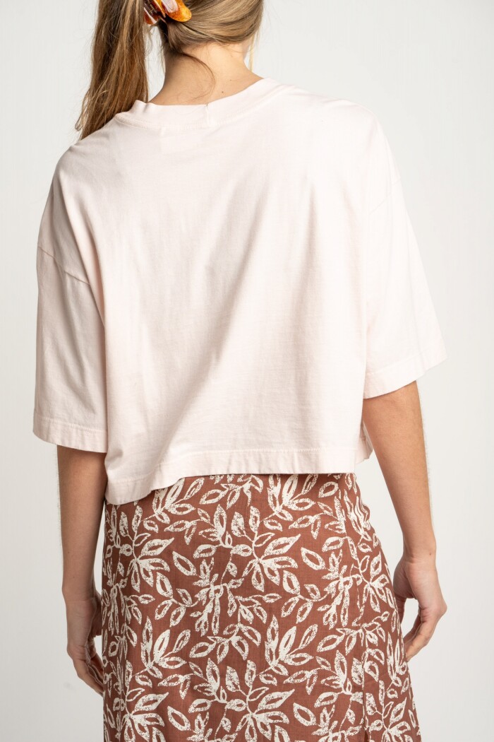 Remera Algodon Lavado Rosa