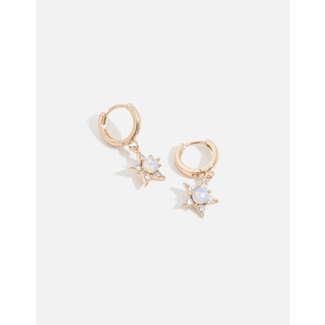 Argollas Con Estrellas Dorado