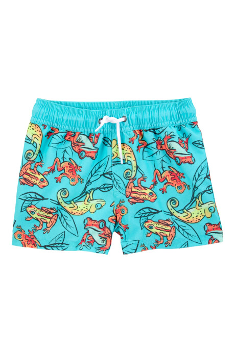 Traje de baño dos piezas, con protección UPF 50+, manga larga, diseño iguanas Sin color