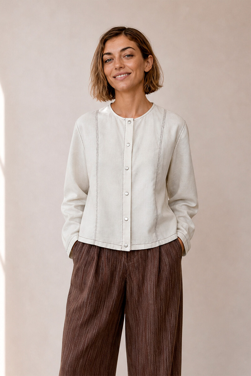CHAQUETA LINO - BLANCO 