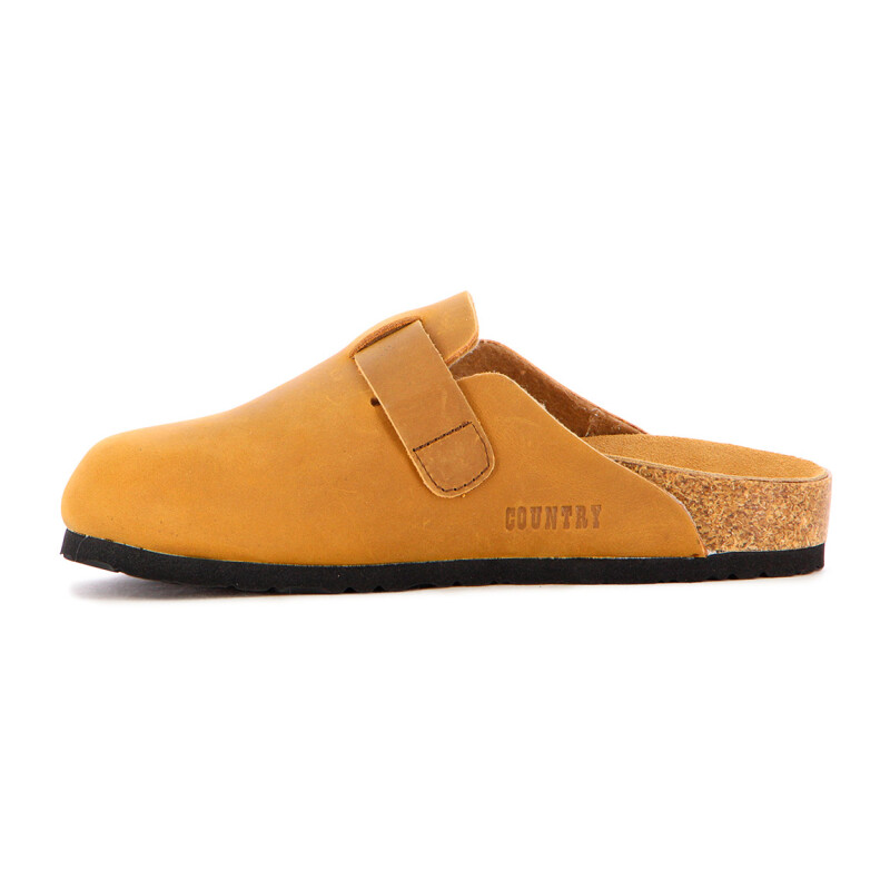 Zueco Country Cuero Mujer Marron Claro