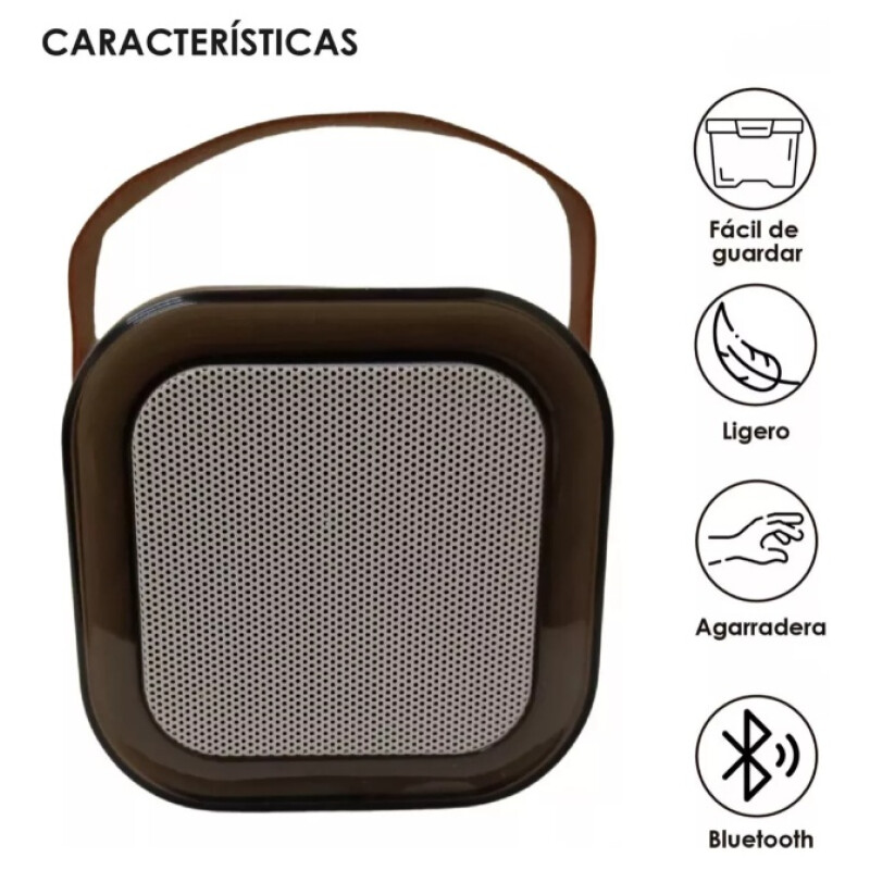 Parlante A Batería Bluetooth Con Luces Led De Colores Beige