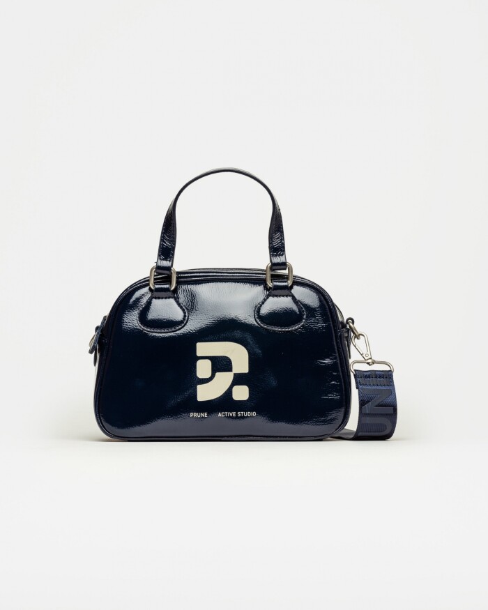 Mini bag Active Studio en efecto charol arrugado Azul