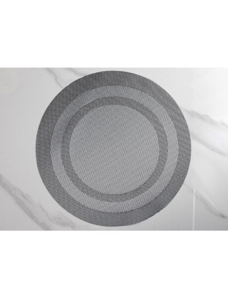 INDIVIDUAL PVC ANILLOS D38CM GRIS OSCURO INDIVIDUAL PVC ANILLOS D38CM GRIS OSCURO