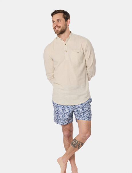 SHORT DE BAÑO ESTAMPADO Azul