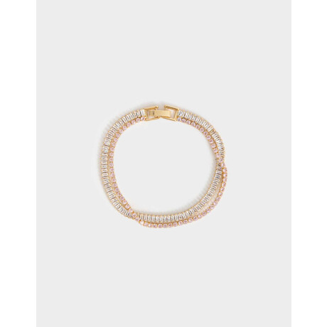 Pulsera Flexible Bañada En Oro Dorado
