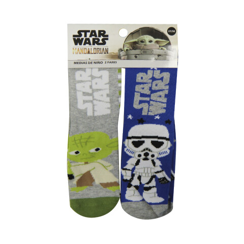 Pack x 2 Medias Infantiles Star Wars Talle 19/30 U