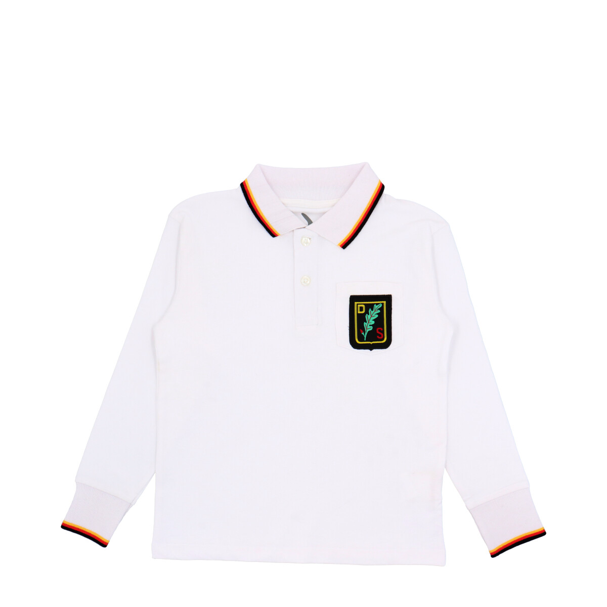 Remera Polo manga larga Colegio Alemán Blanco