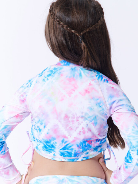 Remera manga larga uv estampa tie dye Tie Dye Celeste