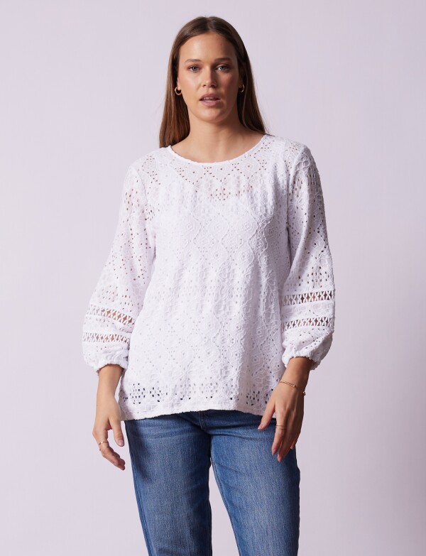 Blusa Broderie BLANCO