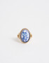 Anillos Medianos y Grandes Azul Anillo Tulipán - Dorado