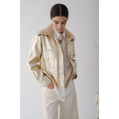 Camisa Couro Short Champagne