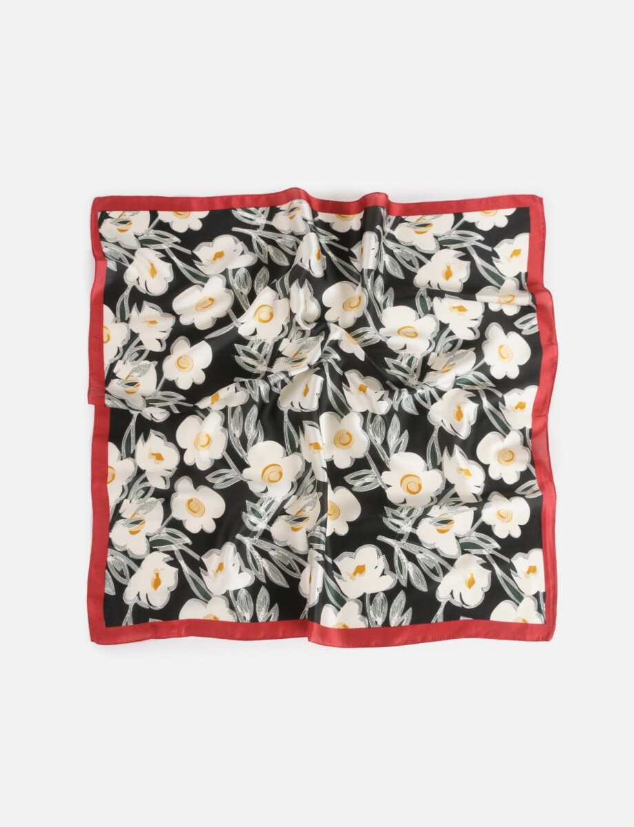 Pañuelo flor estampa - multicolor 