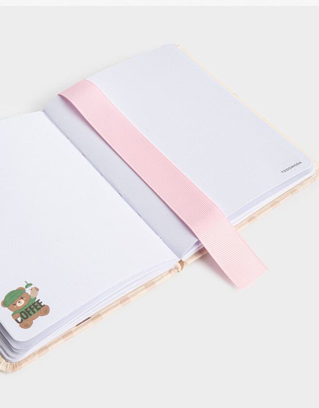 Anotadores Cuadernos y Memos PU Cuaderno A6 Puffy Estampado - Combinacion Bicolor