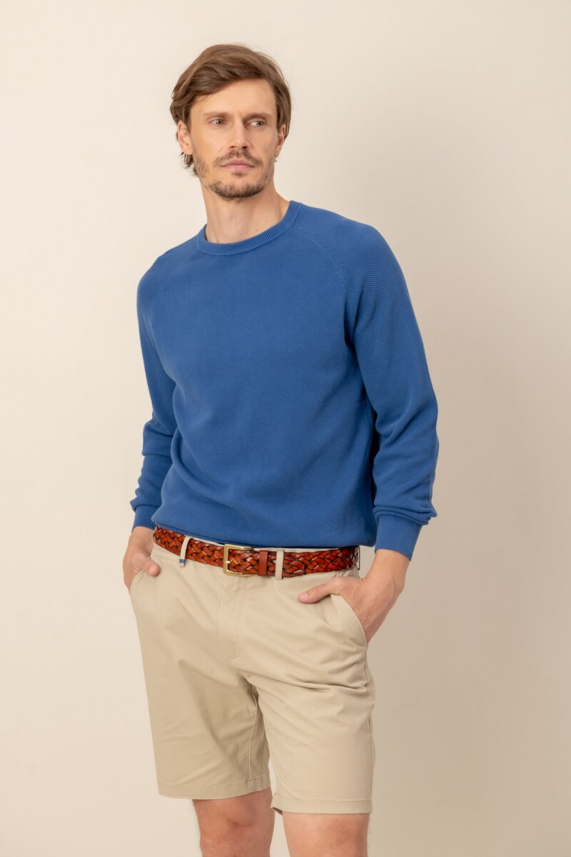 Sweater round neck - Blue 
