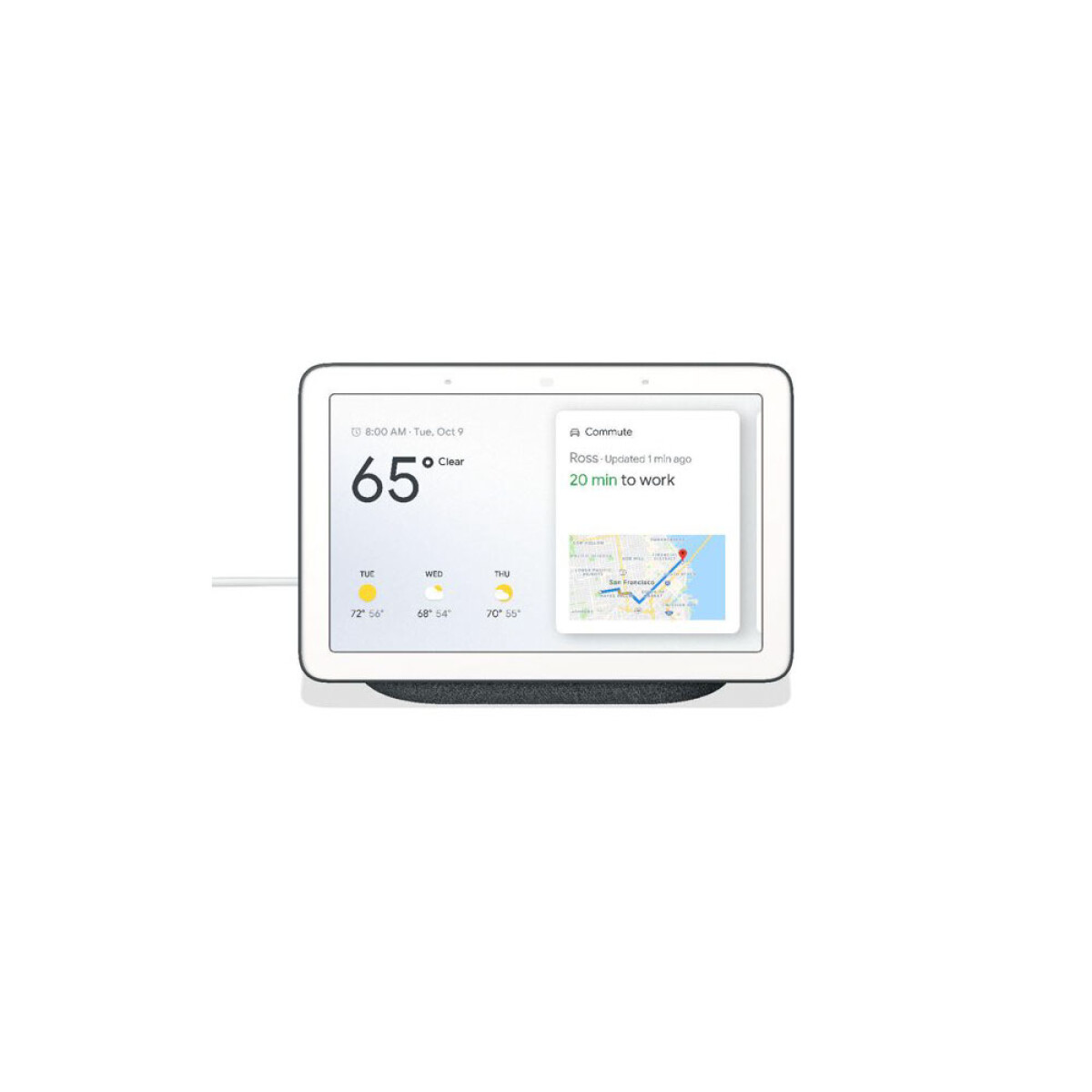 Google Nest Hub Con Asistente Virtual Google Assistant, Charcoal 