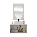 MUEBLE DE BAÑO SUSPENDIDO 70 CM CON ESPEJO SIN BACHA - ARENA MUEBLE DE BAÑO SUSPENDIDO 70 CM CON ESPEJO SIN BACHA - ARENA