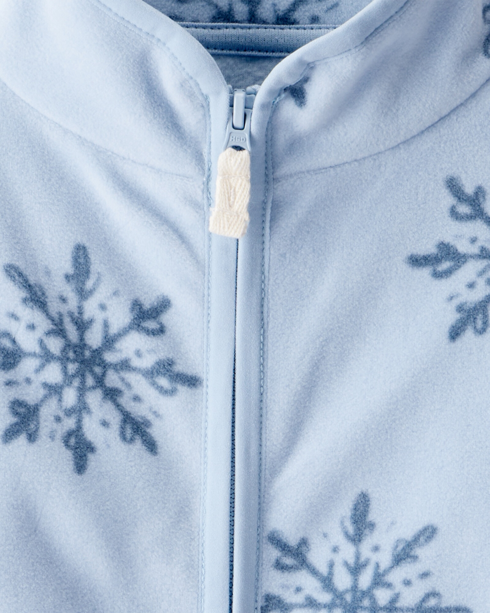 Campera de micropolar, diseño copos de nieve Sin color