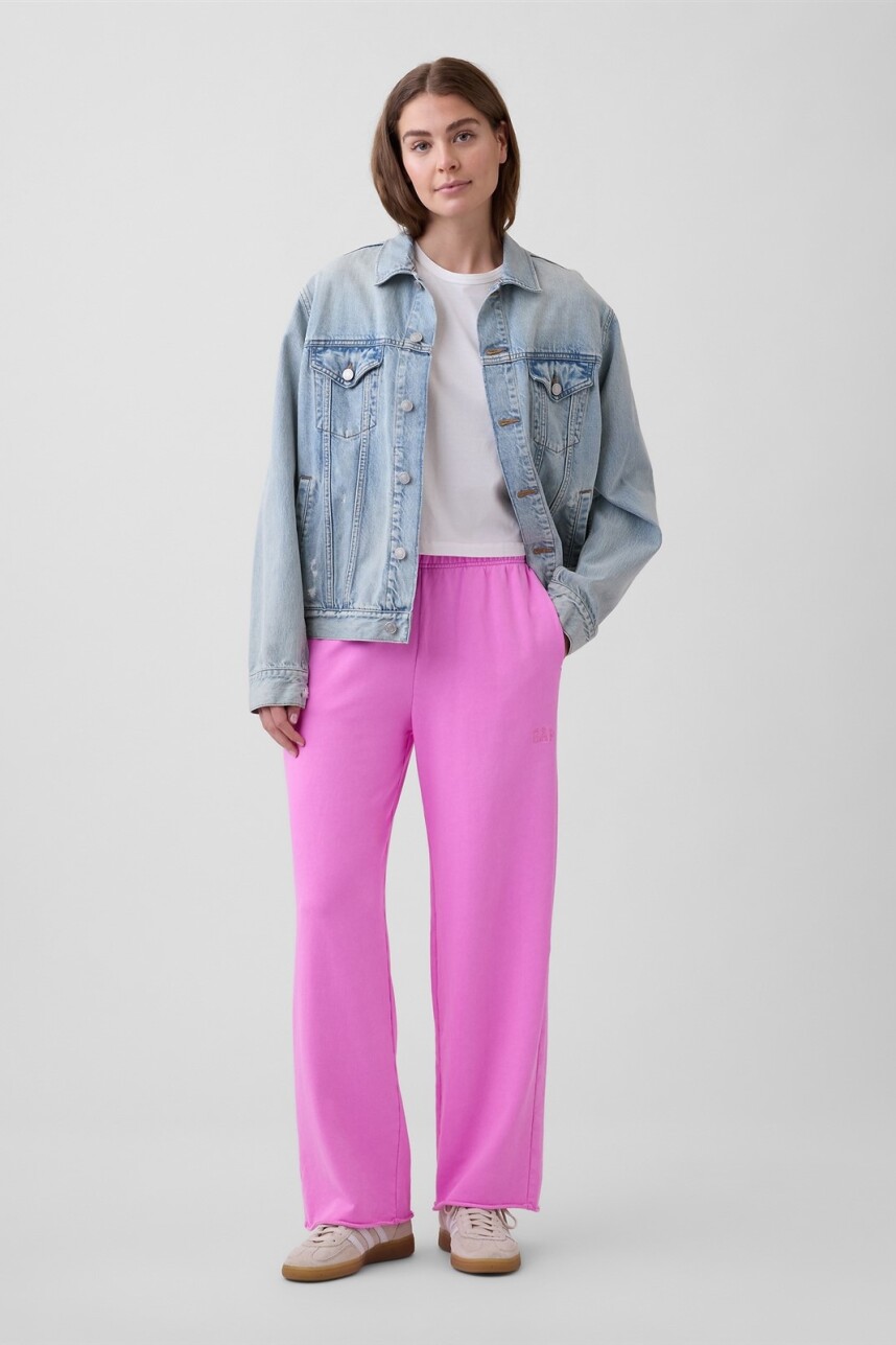 Pantalón Deportivo Sin Felpa Mujer Neon Pink Glow