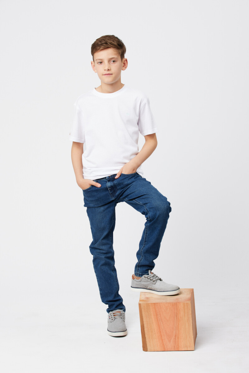 PANTALÓN DE JEAN SKINNY - Azul Oscuro 