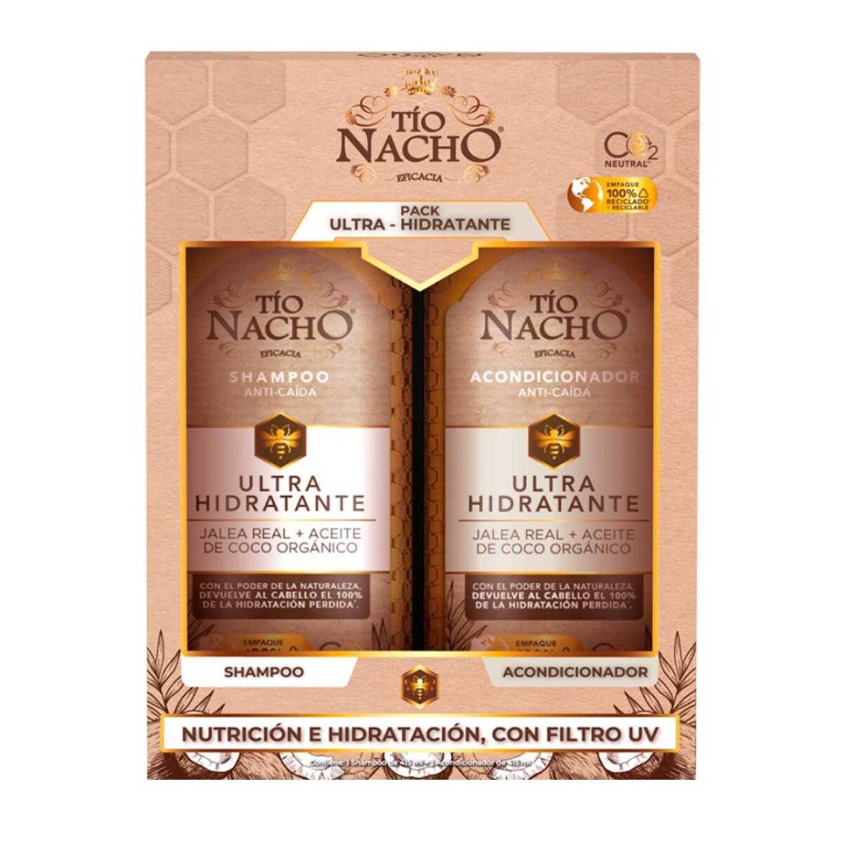 Shampoo Tio Nacho Ultrahidratante 415Ml + Acondicionador 415Ml - Pack 