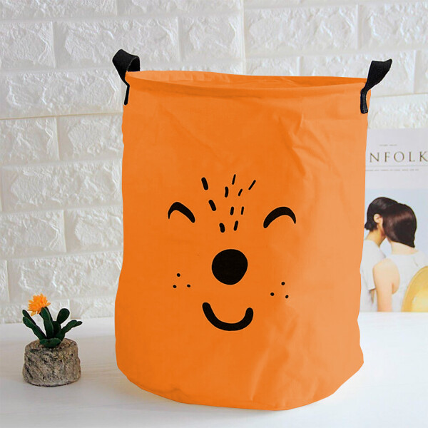 Canasto Juguetes Ropa Cesto Organizador Infantil Niños 35x45 Variante Color Naranja